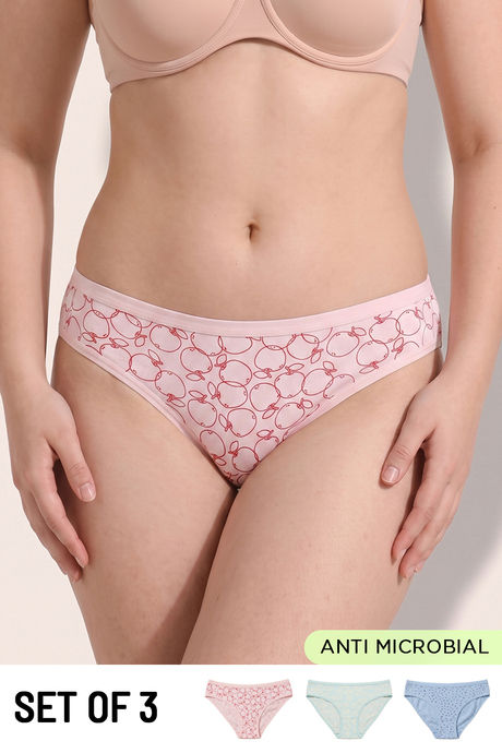 Zivame Low Rise Full Coverage Bikini Panty (Pack of 3) - Multicolor Buy Zivame Low Rise Full Coverage Bikini Panty (Pack of 3) - Multicolor
